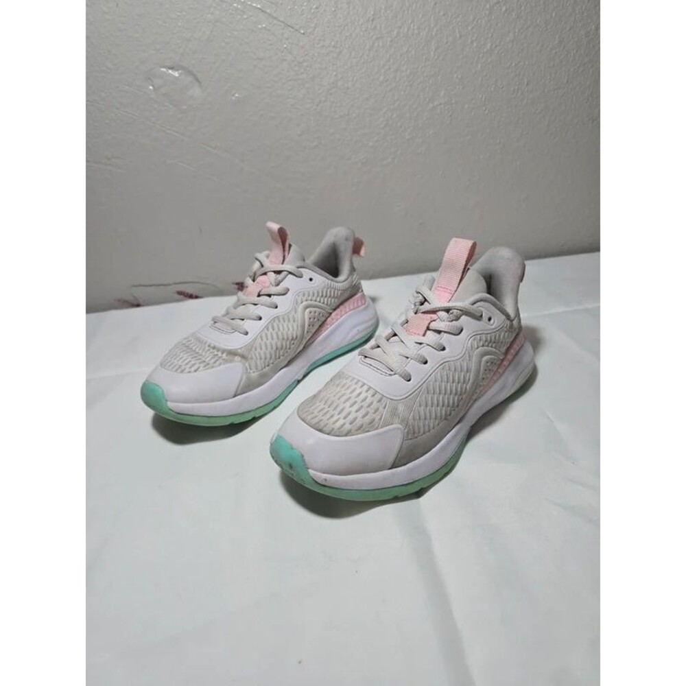 All In Motion Kids Size 13 Gray Pink Athletic Sneakers Running Shoes Toe Shield